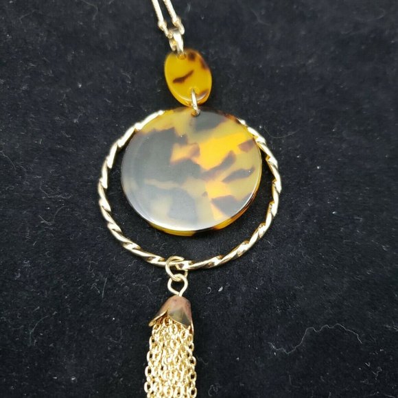 C1946 Cross, Calico and Rose Gold Tone Necklace - Picture 9 of 9